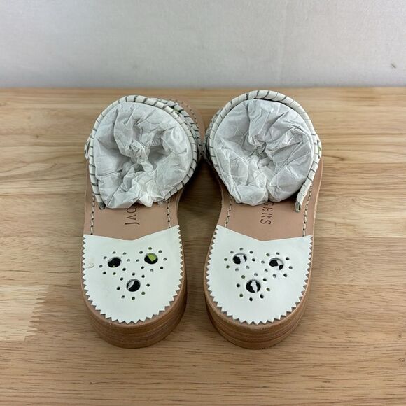 Jack Rogers Jacks Flat Sandals- Neon Green Leopard- Size 6- NIB - Picture 4 of 8